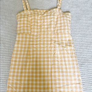 Plaid Yellow Dress